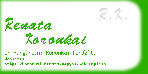 renata koronkai business card